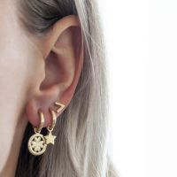 JWLS4U | Earrings Lucky Leaf Gold 2